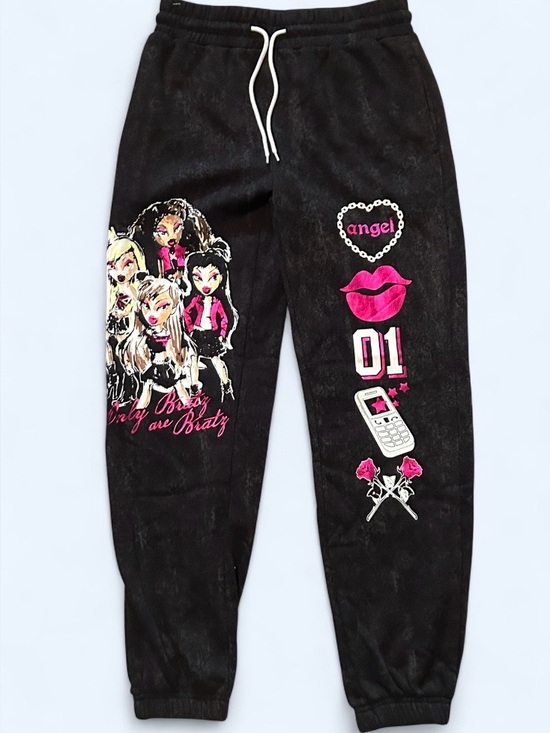 Bratz Pants - Bratz Y2K Graphic Sweatpants - Size M